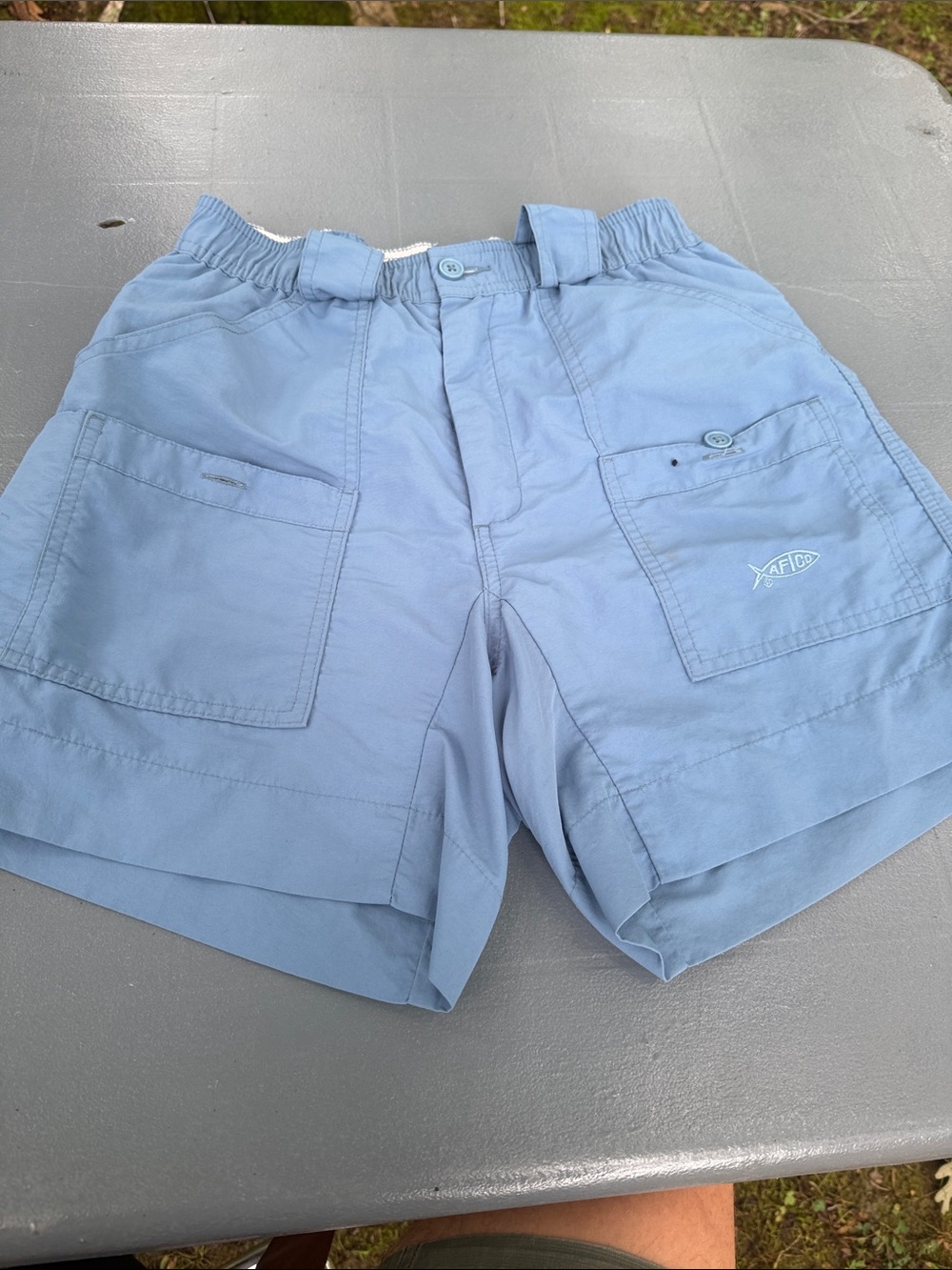 AFTCO Light Blue Men's Fishing Hybrid Shorts
